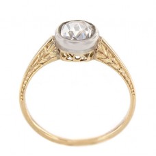 Inel victorian de logodna cu diamant solitaire 0.75 CT | aur galben 14k și argint | Marea Britanie cca.1870 Inel victorian de logodna cu diamant solitaire 0.75 CT | aur galben 14k și argint | Marea Britanie cca.1870